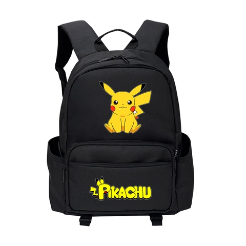 Balo nam nữ TROY VICKY họa tiết PIKACHU, chất vải bố trượt nước chống thấm, size 42 x 30cm ngăn đựng laptop chống sốc