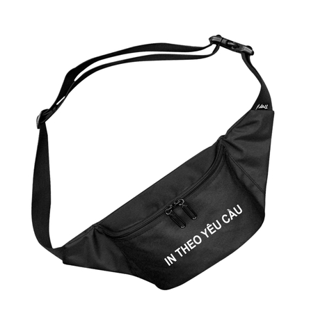 Túi bao tử đeo hông TROY ISTYLE, túi đeo ngực, đeo chéo nam nữ, vải bố chống thấm, size 22x13x7cm