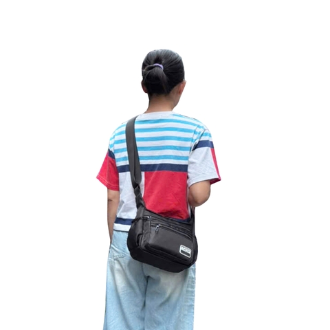 Túi đeo chéo nhiều ngăn TROY SLAY BAG chất vải dù trượt nước, size 21 cm