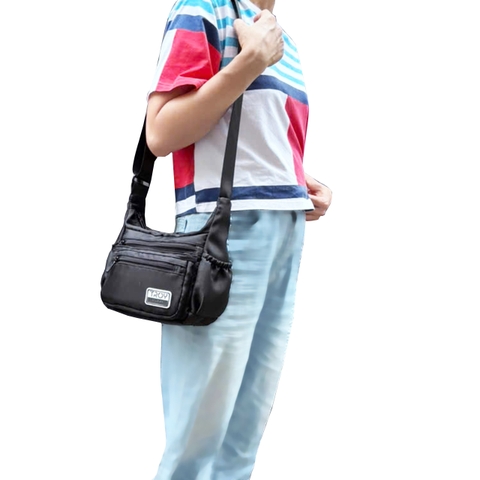 Túi đeo chéo nhiều ngăn TROY SLAY BAG chất vải dù trượt nước, size 21 cm