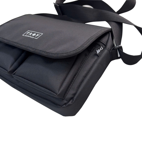 Túi đeo chéo nam nữ thời trang TROY IBOX vải bố chống thấm nước, size 29 x 20 x 6cm nhiều ngăn