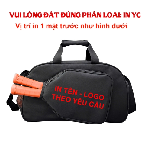 Túi trống thể thao TROY PICK-BAG đựng vợt pickleball, ngăn đựng giày riêng. Vải bố pvc chống thấm