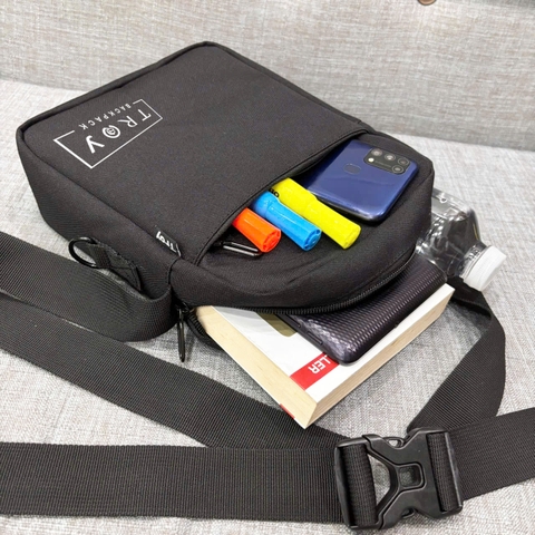 Túi đeo chéo nam nữ TROY SIMPLE kiểu dáng đơn giản nhỏ gọn, chất vải bố pvc chống thấm