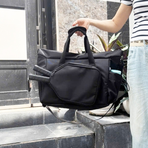 Túi trống thể thao đựng vợt pickleball TROY TETHYS, ngăn đựng giày và ngăn riêng đựng vợt, size lớn