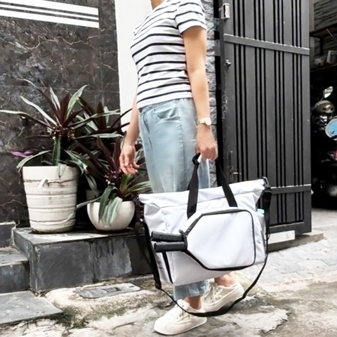 Túi trống thể thao đựng vợt pickleball TROY TETHYS, ngăn đựng giày và ngăn riêng đựng vợt, size lớn