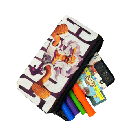 Bóp đựng bút viết dẹp TROY FB họa tiết câu lạc bộ bóng đá size 22 x 10cm, chất liệu vải bố