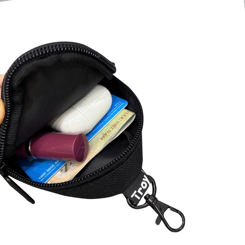 Ví móc khóa, ví mini đựng tiền TROY REC HỌA TIẾT đựng thẻ, phụ kiện,.. [ kèm dây đeo ], size 11 x 10 x 3cm