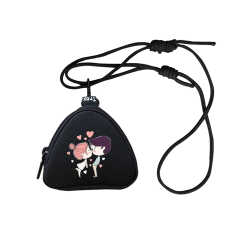 Ví móc khóa, ví mini đựng tiền TROY REC HỌA TIẾT đựng thẻ, phụ kiện,.. [ kèm dây đeo ], size 11 x 10 x 3cm