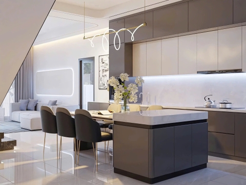 Mẫu nhà 02 tầng hiện đại 4.8x25m