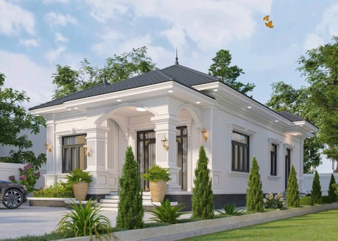 Mẫu nhà cấp 4 hiện đại mái thái 9x20m