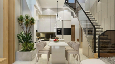 Mẫu nhà 03 tầng hiện đại 5x20m