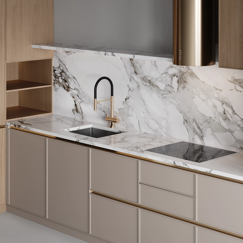 Tủ bếp góc L GoldTRA