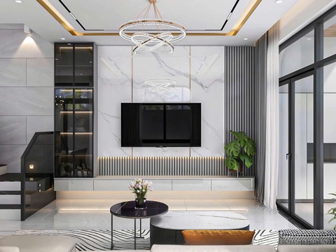 Mẫu nhà 02 tầng hiện đại 5x18m