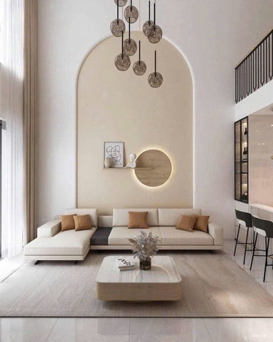 Mẫu nhà 02 tầng, thông tầng hiện đại 5x16m