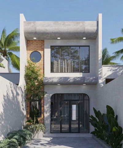 Mẫu nhà cấp 4 hiện đại, có gác lửng 4x17m