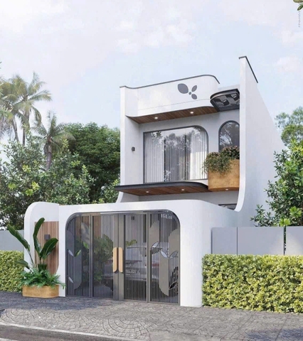 Mẫu nhà 02 tầng, thông tầng hiện đại 5x16m