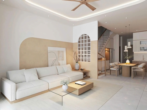 Mẫu nhà 02 tầng hiện đại 7x25m