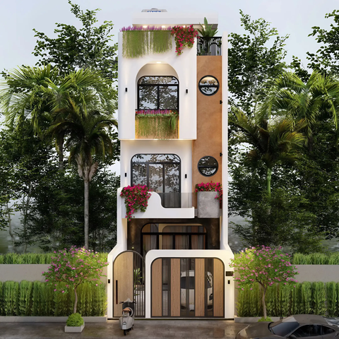 Mẫu nhà 03 tầng hiện đại 5x18m