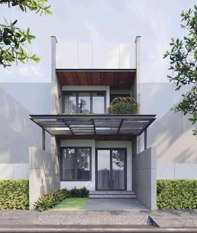 Mẫu nhà 02 tầng hiện đại 4.8x25m