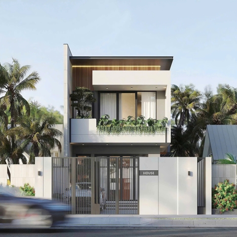 Mẫu nhà 02 tầng hiện đại 7x20m