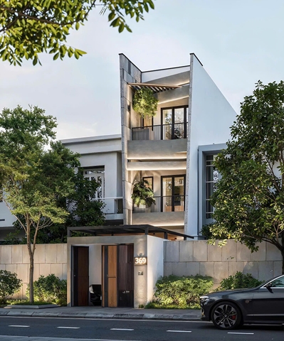 Mẫu nhà 03 tầng hiện đại 5x12m