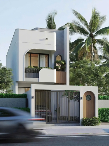 Mẫu nhà 02 tầng hiện đại 5x22m