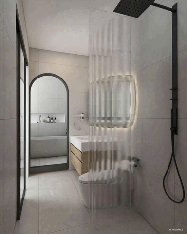 Mẫu nhà 02 tầng, thông tầng hiện đại 5x16m