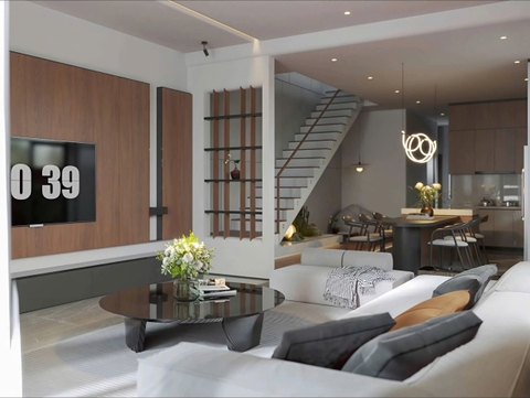 Mẫu nhà 02 tầng hiện đại 7x20m