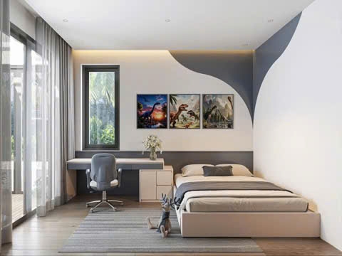 Mẫu nhà 02 tầng hiện đại 4.8x25m