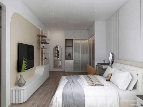 Mẫu nhà 02 tầng, thông tầng hiện đại 5x16m