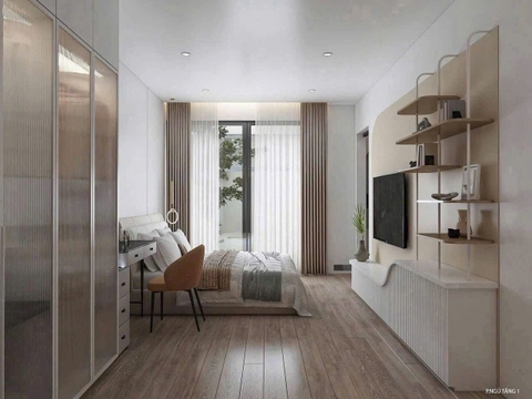 Mẫu nhà 02 tầng, thông tầng hiện đại 5x16m