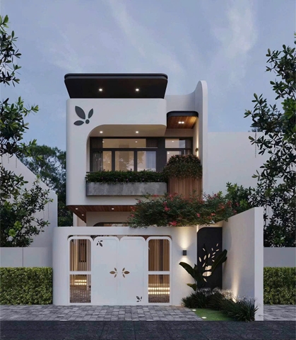 Mẫu nhà 02 tầng hiện đại 5x18m