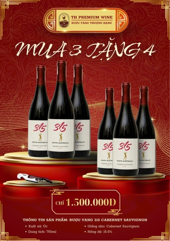COMBO RƯỢU VANG TẾT (MUA 3 TẶNG 4)