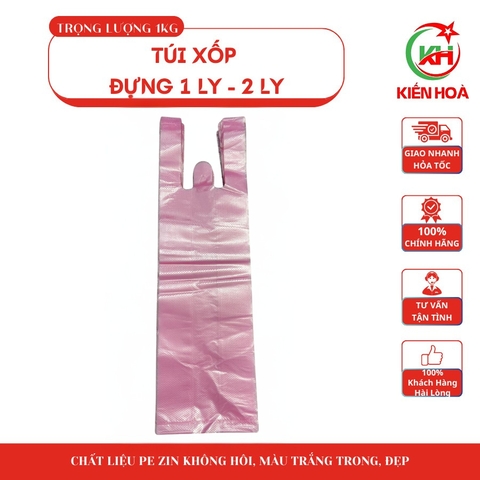 Túi xốp đựng 1 ly, 2 ly zin gai loại 1 – Dày dặn, chắc chắn, tiện lợi [1KG]