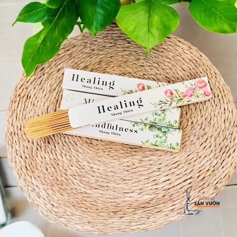 Combo Đế Gốm Cắm Nhang Và Nhang Thiền Thảo Mộc - Gốm Sứ Sân Vườn
