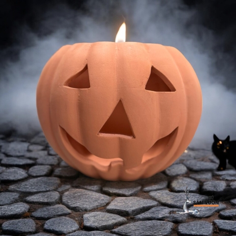 Tượng Gốm Đất Nung Hình Bí Ngô Halloween - Gốm Sứ Sân Vườn - Tượng Decor Sự Kiện, Lễ Hội Halloween