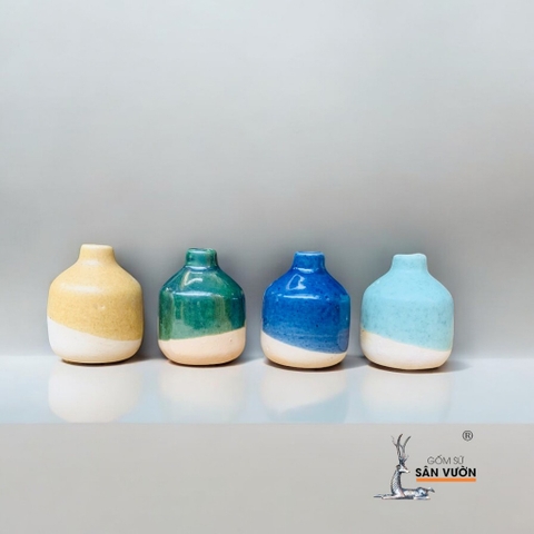 Lọ Gốm Men Mini 5cm & 7cm- Gốm Sứ Sân Vườn - Decor Trang Trí Dễ Thương
