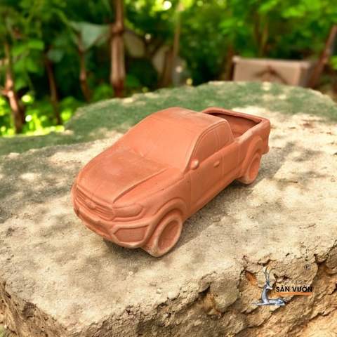 Chậu Gốm Đất Nung Hình Xe Bán Tải - Gốm Sứ Sân Vườn - Chậu Decor Sân Vườn