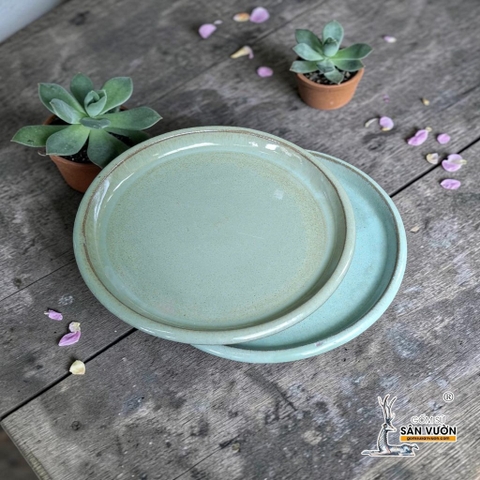 Dĩa Lót Chậu Gốm Tráng Men - Gốm Sứ Sân Vườn