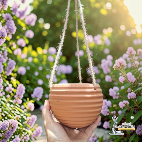 Chậu Treo Dây Gốm Đất Nung Hình Con Ong 12 x 10 cm - Gốm Sứ Sân Vườn