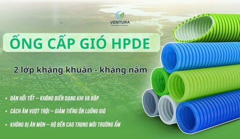 Ống cấp gió tươi sạch chuyên dụng HDPE 2 lớp kháng khuẩn - Kháng nấm