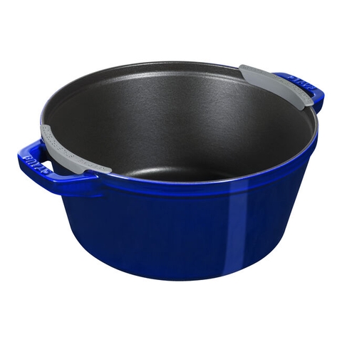 Nồi gang oval STAUB màu xanh đen