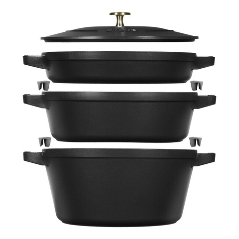 Nồi gang tròn STAUB màu đen