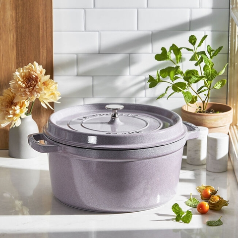 Nồi gang tròn STAUB màu xám