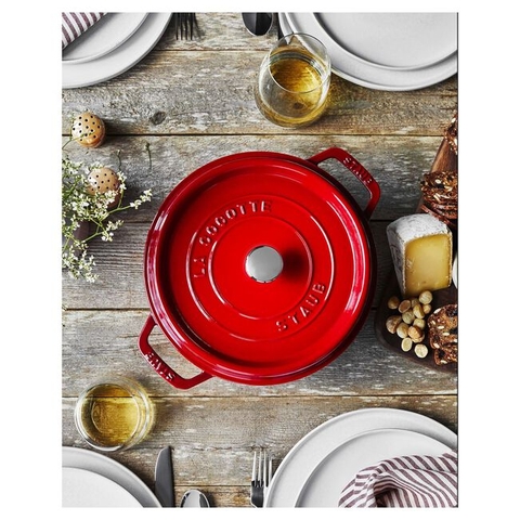 Nồi gang tròn STAUB màu xám