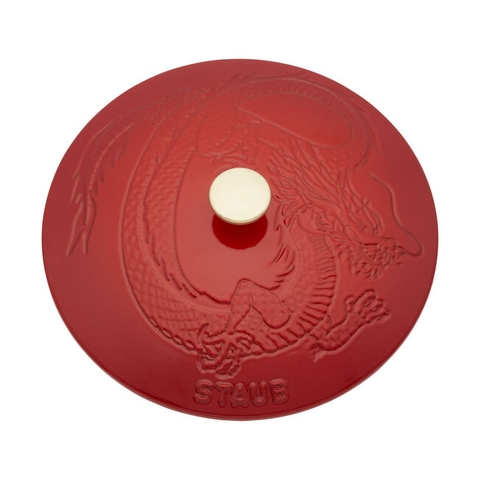 Nồi gang oval STAUB màu đỏ cherry - 11cm