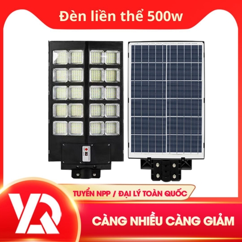 Đèn đường liền thể đôi năng lượng mặt trời 500W