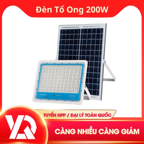 Đèn Pha Năng Lượng mặt Trời Tổ Ong 200W