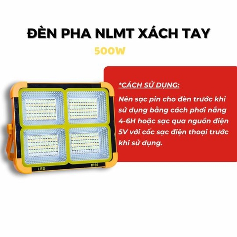 Đèn Cầm Tay Năng Lượng Mặt Trời 4 Khoang