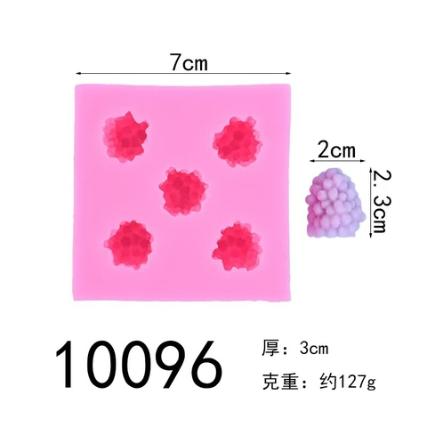 Tự làm xà phòng thủ công, nến epoxy hình dâu tằm và mâm xôi, khuôn silicon.
